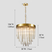 Parr Aged 12-Light Chandelier 30"