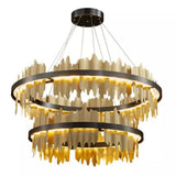 Wave 2-Tier Modern Round Chandelier