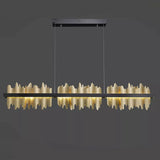 Wave Modern Sculpture Linear Chandelier