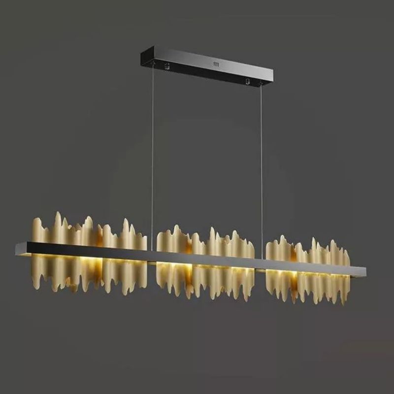 Wave Modern Sculpture Linear Chandelier