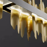 Wave Modern Sculpture Linear Chandelier