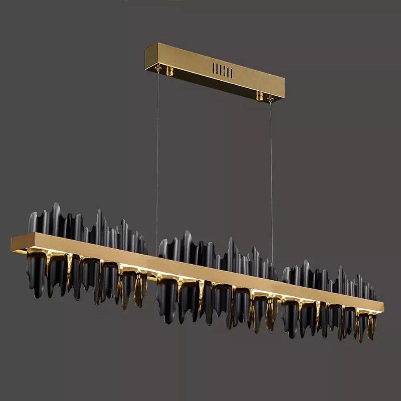 Wave Modern Sculpture Linear Chandelier