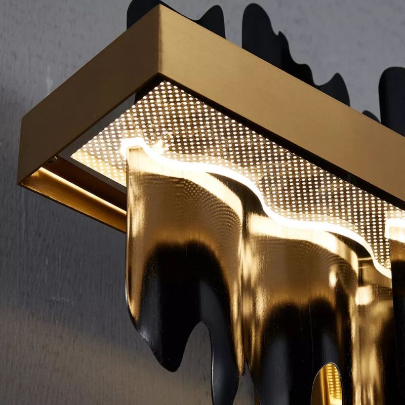 Wave Modern Sculpture Linear Chandelier