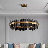 Wave Modern Sculpture Round Chandelier