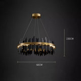 Wave Modern Sculpture Round Chandelier