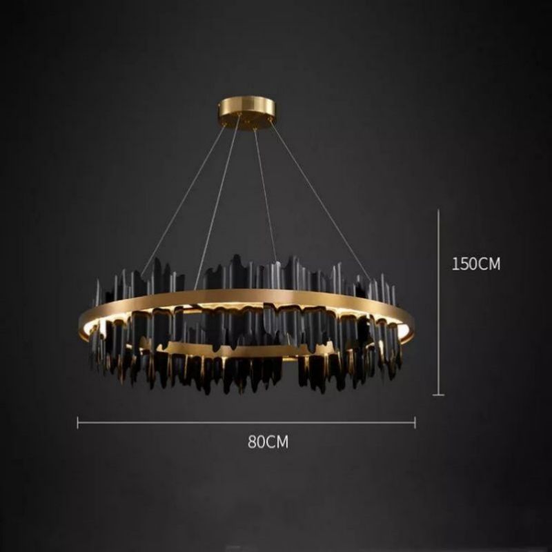 Wave Modern Sculpture Round Chandelier