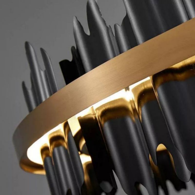 Wave Modern Sculpture Round Chandelier