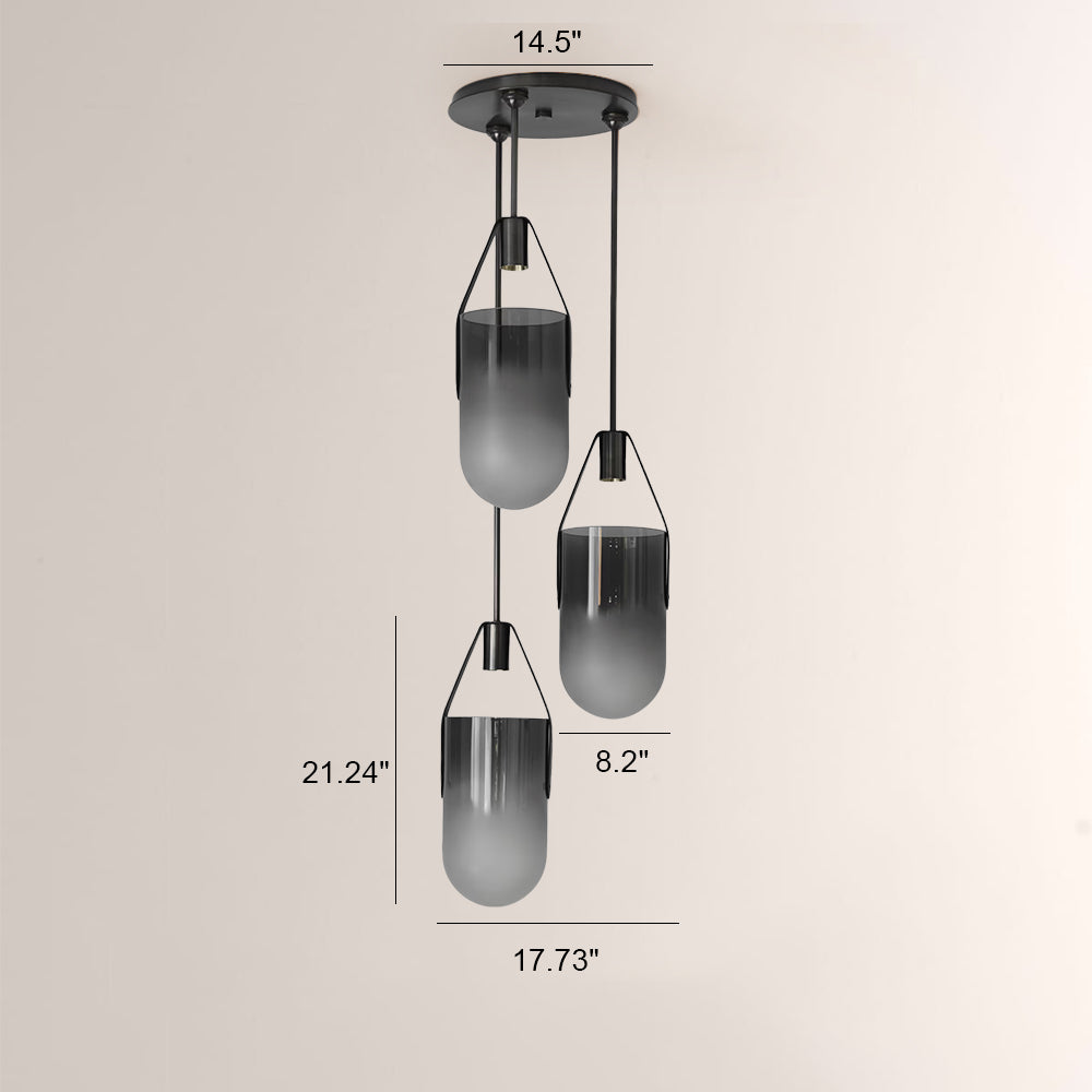 Welden Ombre Glass Cluster Chandelier