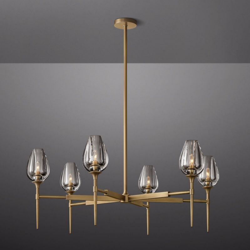 Tulip Round Chandelier 42"