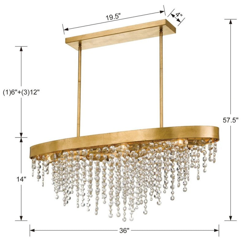 Winham 8 Light Rectangular Chandelier