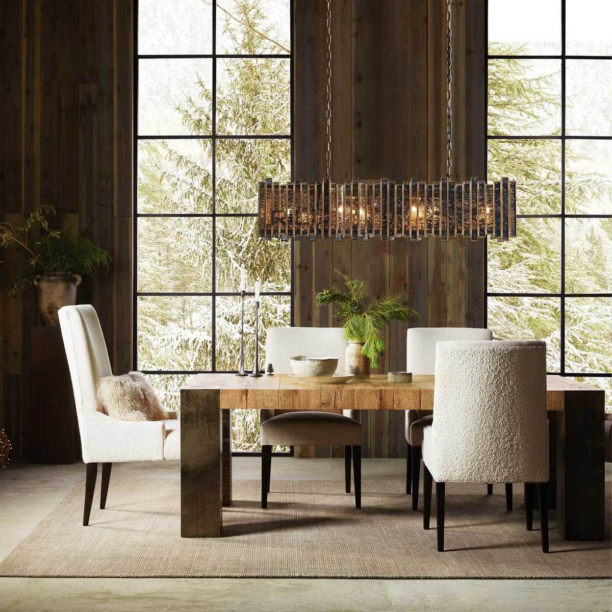 Zaira Rectangular Chandelier 49"W