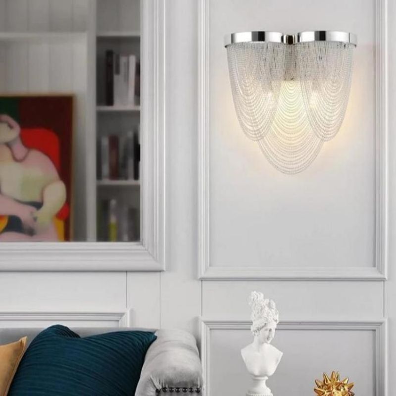 Aluminum Chain Tassel Wall Sconce