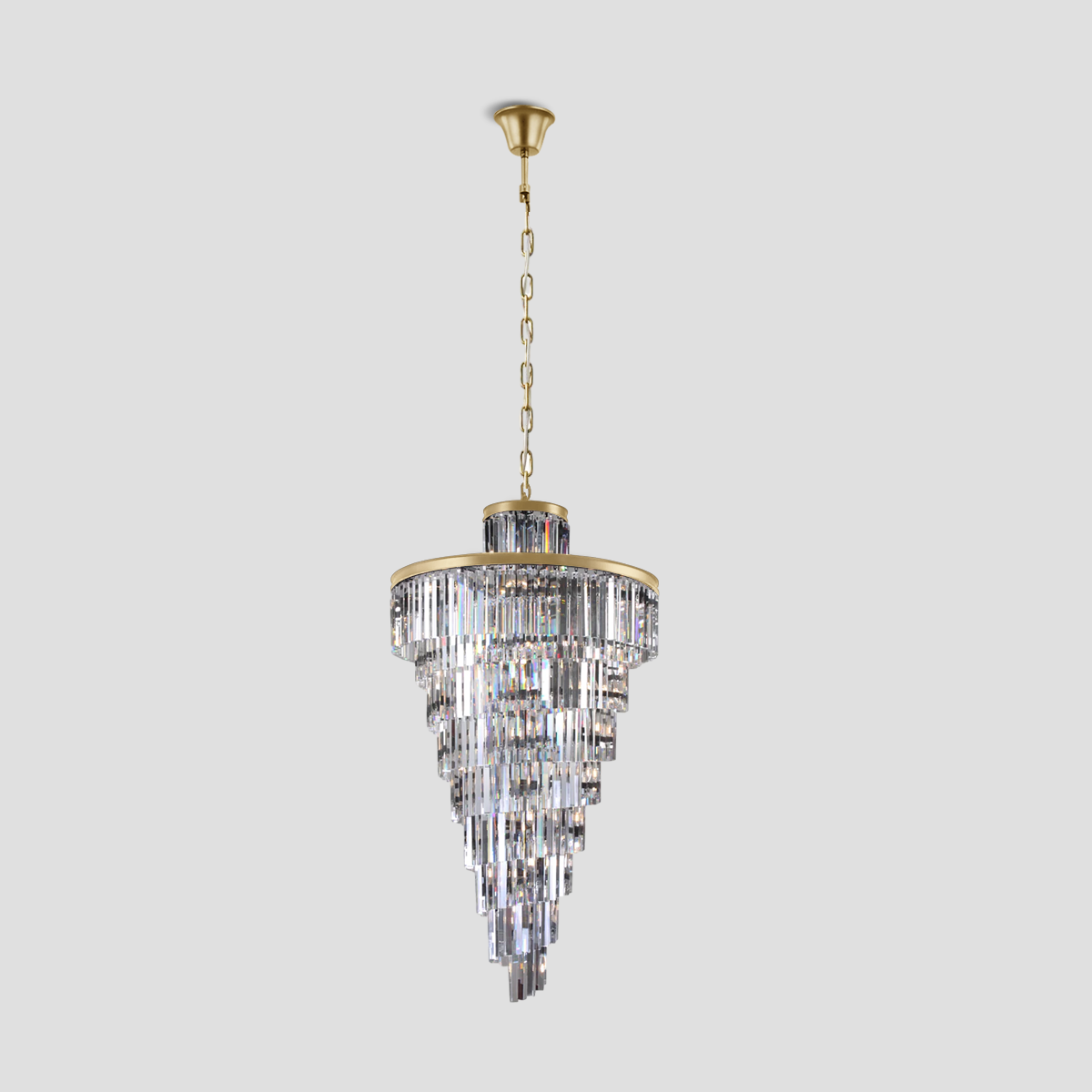 Beckett Multi-Tiered/ Layered Crystal Rod Chandelier