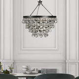 Abbe Waterdrop Round Chandelier 21"