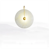 Alabaster Round Bedroom Bedside Wall Sconce