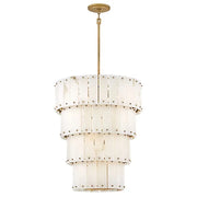 Simo Alabaster Round 4-Tier Chandelier 24"