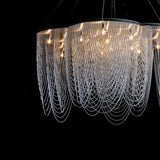 Post-Modern Aluminum Chain Flower Chandelier