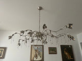 Morning Glory Vintage Style Chandelier 71" - Silver