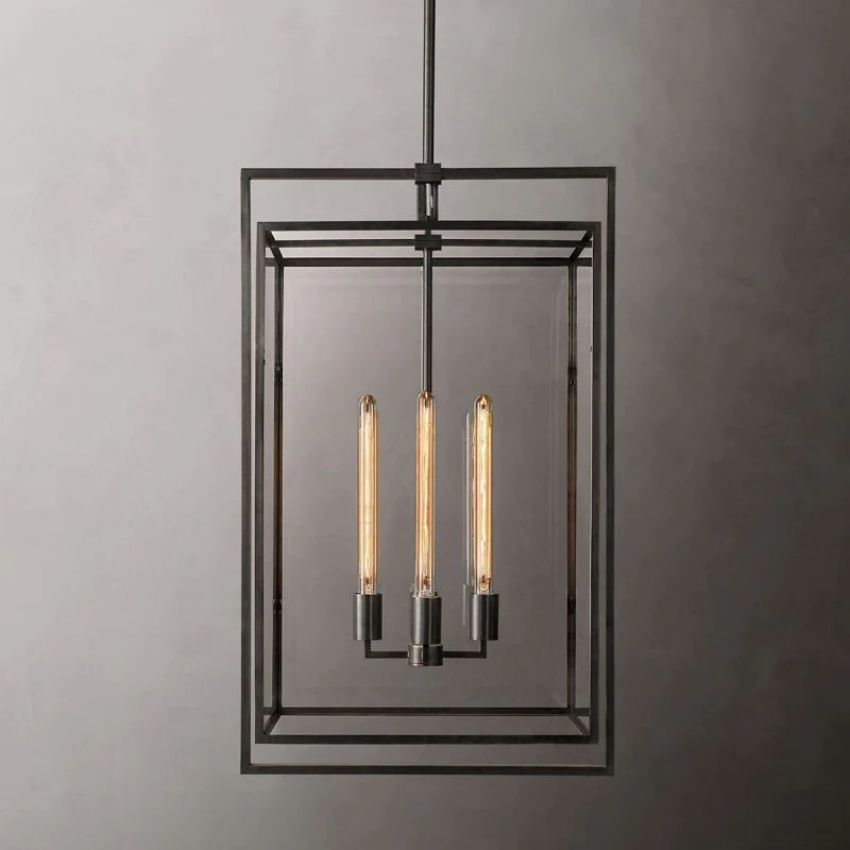 Beckman Glass Lantern Modern Pendant