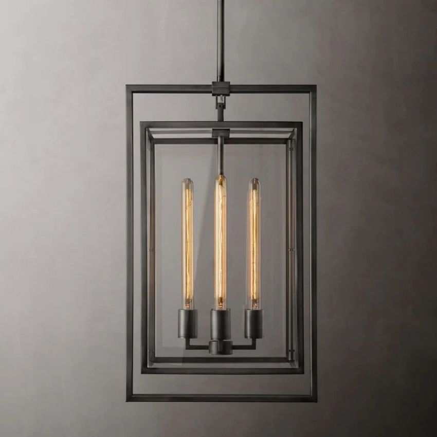 Beckman Glass Lantern Modern Pendant