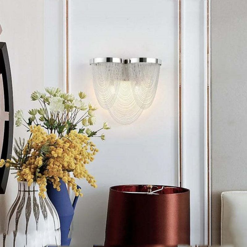 Aluminum Chain Tassel Wall Sconce