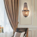 Aluminum Chain Wall Sconce In Living Room