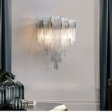 Alisa Luxury Plated Aluminum Chain Tassel Wall Sconce