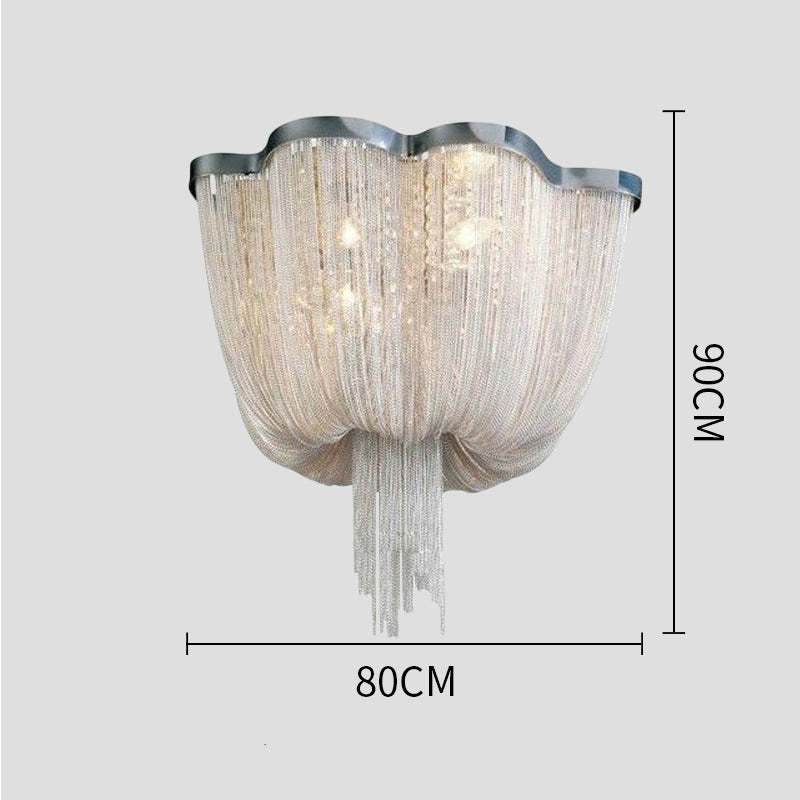 Tassel Ceiling Light Post-Modern Chandelier Aluminum Chain Light