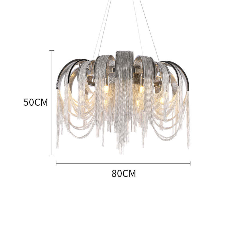 Alisa Luxury Aluminum Chain Tassel Chandelier