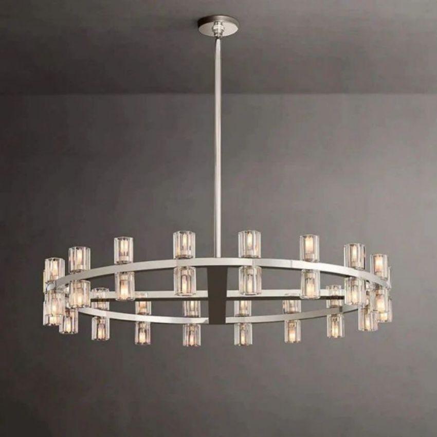 Bordeaux Wine-Glass Round Chandelier 36"48"