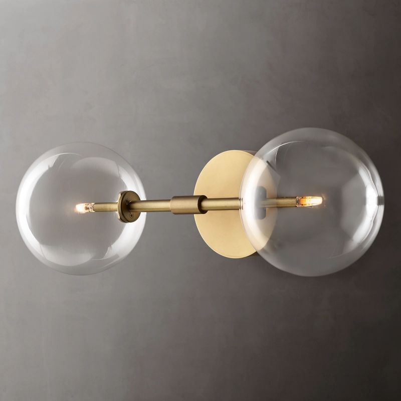 Sera Glass Globe Double Sconce