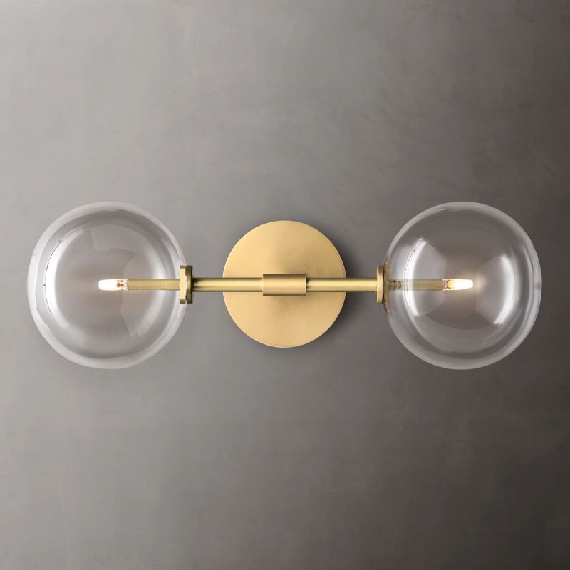 Sera Glass Globe Double Sconce