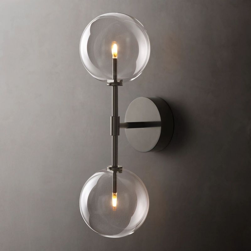 Sera Glass Globe Double Sconce