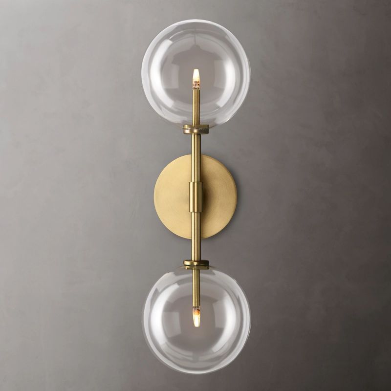 Sera Glass Globe Double Sconce