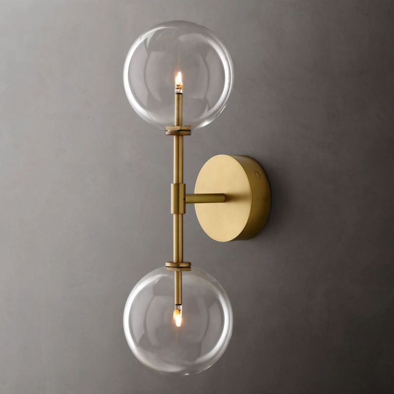 Sera Glass Globe Double Sconce