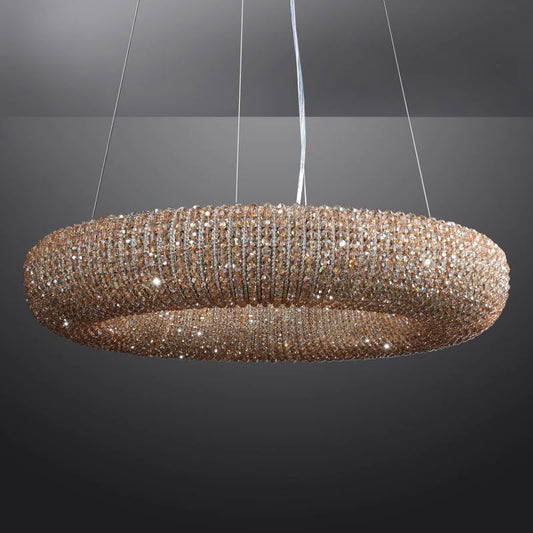 Halo Crystal Round LED Chandelier 41"