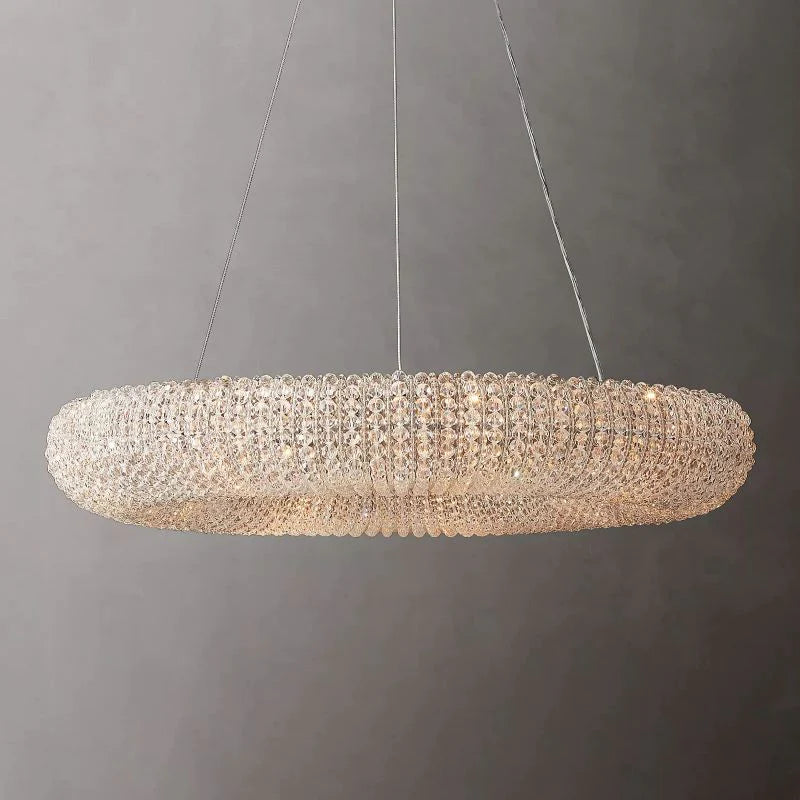 Halo Crystal Round LED Chandelier 41"