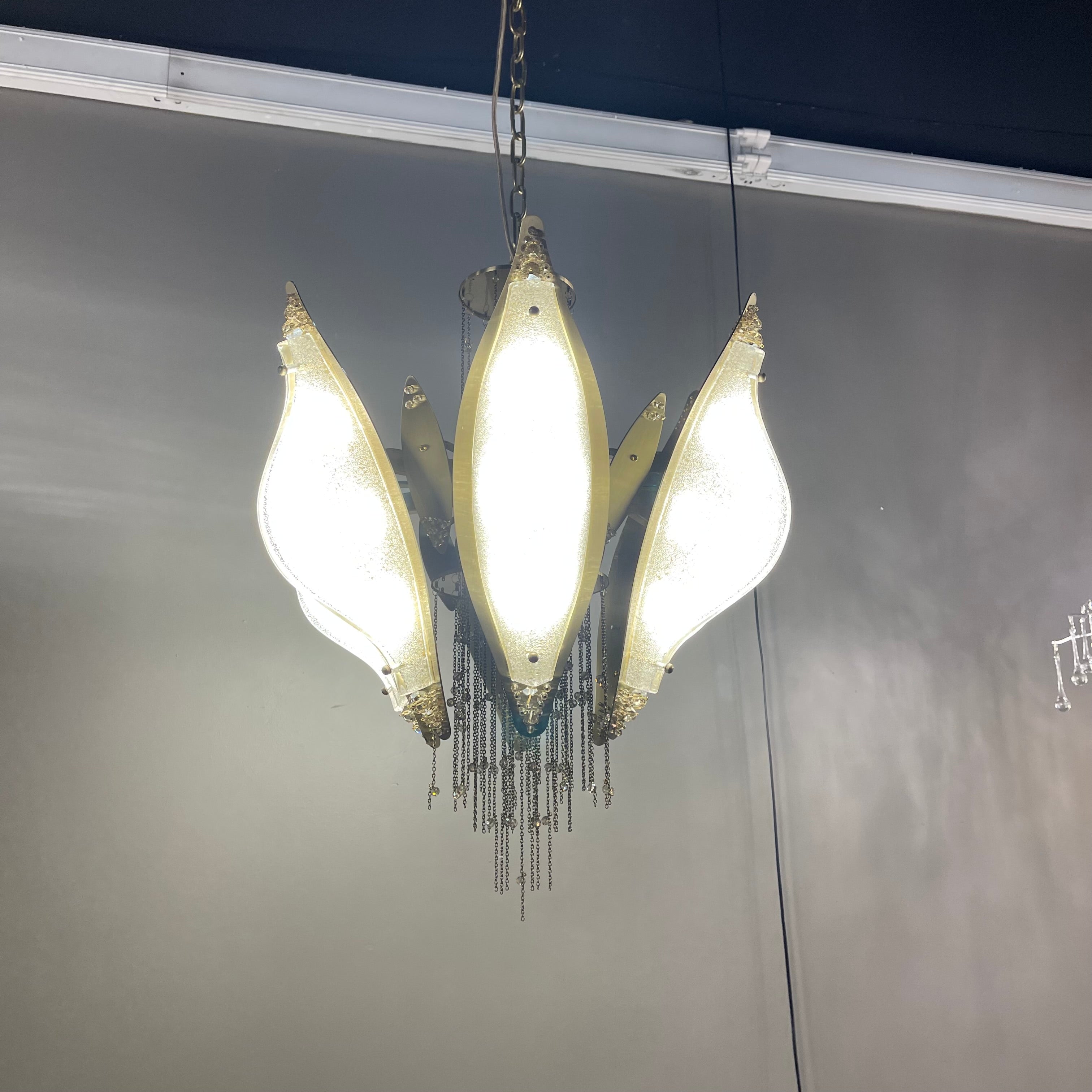 Aria Closed-Flower Crystal Murano Chandelier