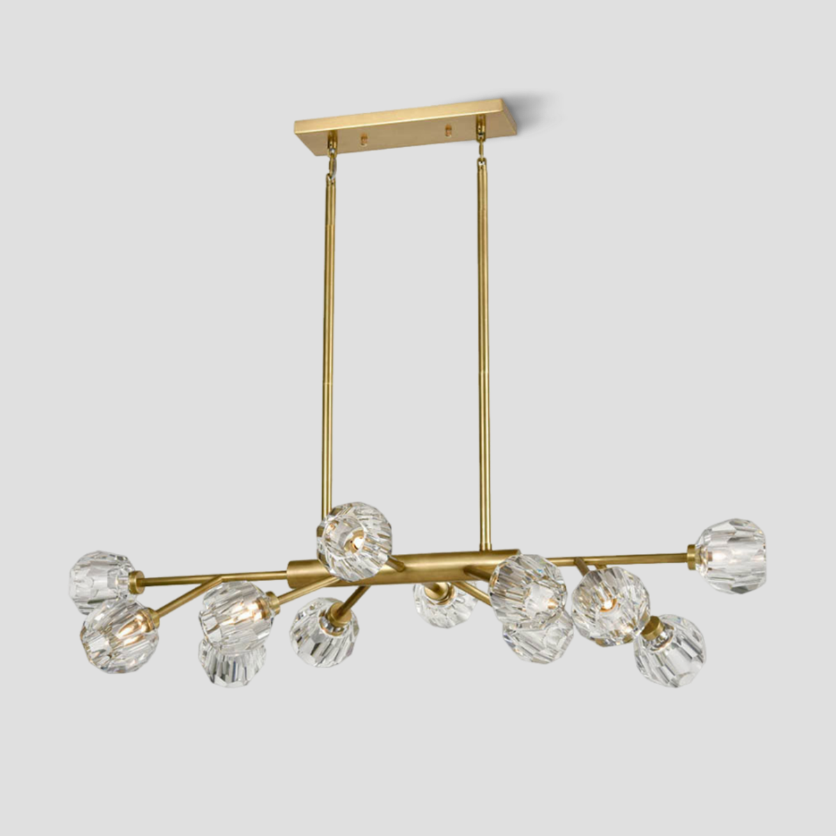 Seaver Clear Glass Linear Chandelier