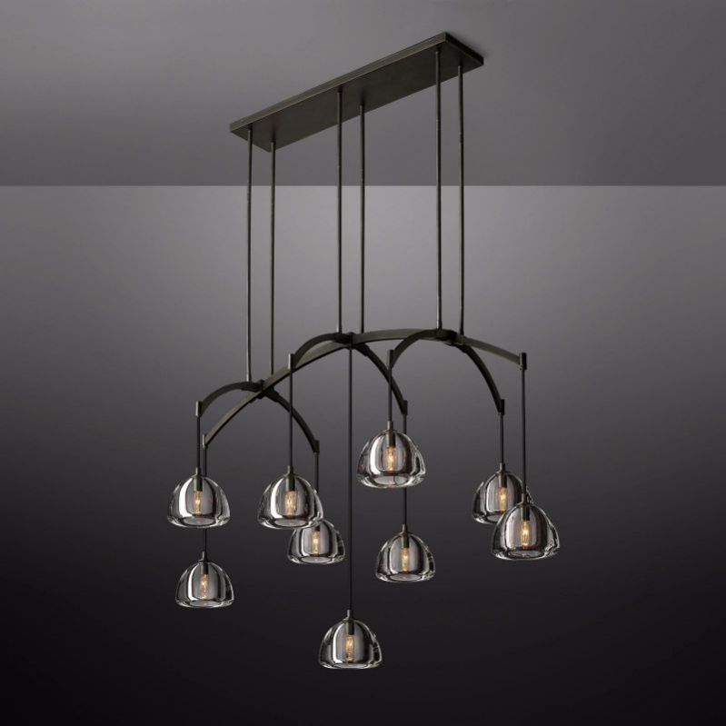 Mushroom Linear Chandelier 54"