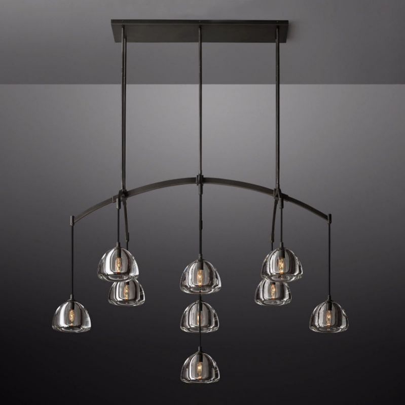 Mushroom Linear Chandelier 54"