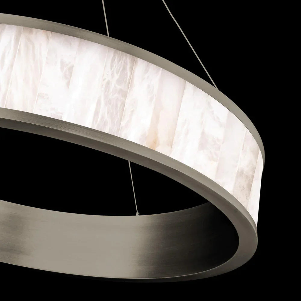 Coliseo Alabaster 28in LED Round Chandelier