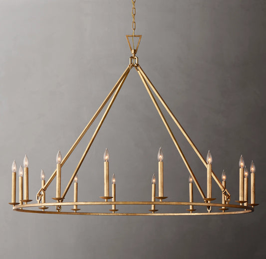 Vintage Openwork Round Chandelier 60"