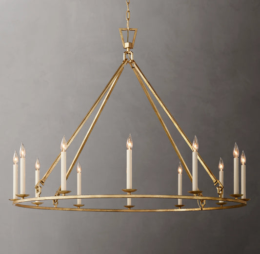 Vintage Openwork Round Chandelier 50"