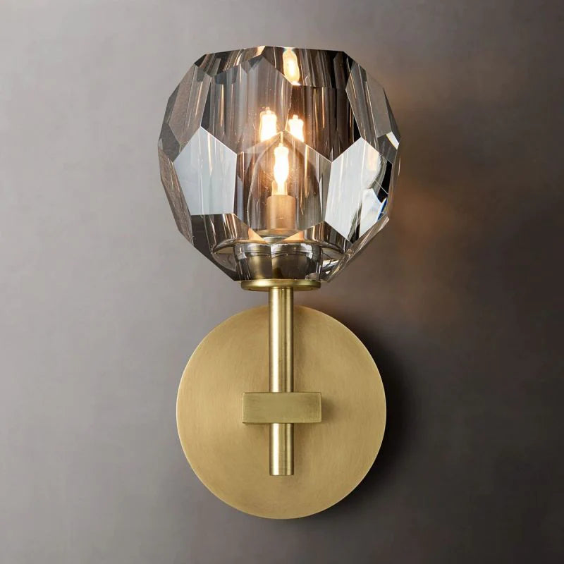 Seaver Smoke Glass Short Wall Sconce