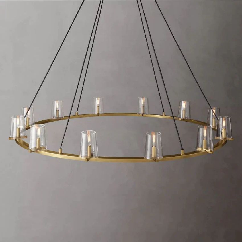 Kusea Glass Round Chandelier 60"