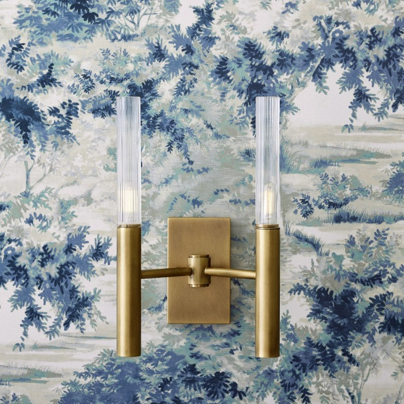 Modern Style Double Sconce -Brass