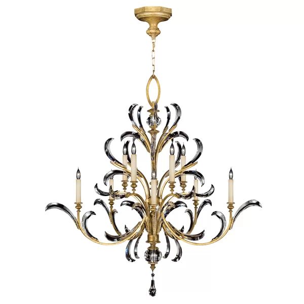 Alice Candle Round 2-Tier Chandelier 56"