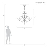 Alice Candle Round 2-Tier Chandelier 56"