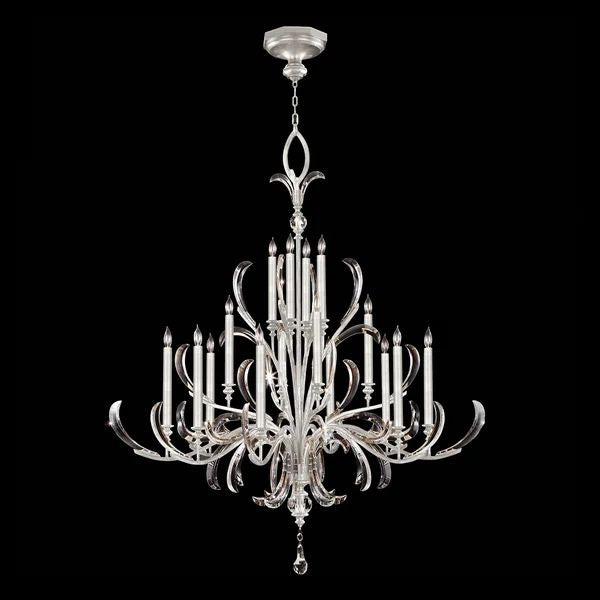 Alice Candle Round 3-Tier Chandelier 58"